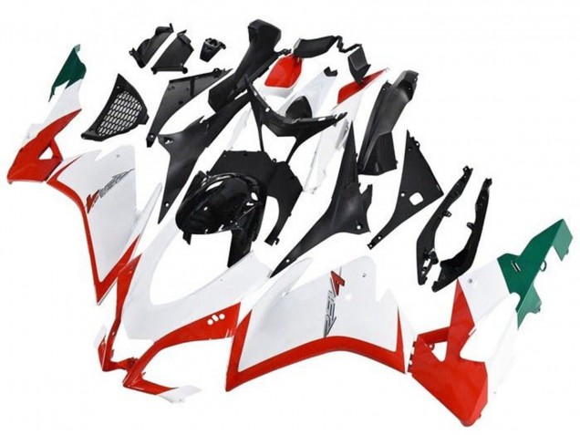 Carenados Moto Aprilia RSV4 1000 2016-2020 - Blanco Rojo Verde Negro Asequibles