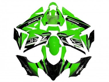 Carenados Moto Kawasaki ZX10R 2004-2005 - Negro Verde Plata Asequibles
