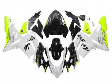 Carenados Moto Kawasaki ZX10R 2004-2005 - Blanco Negro Neon Amarillo Asequibles
