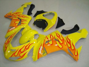 Carenados Moto Kawasaki ZX10R 2006-2007 - Amarillo Naranja Llama Asequibles