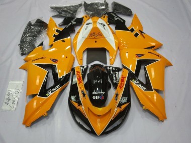 Carenados Moto Kawasaki ZX10R 2006-2007 - Naranja Blanco Negro Carrera Elf Asequibles