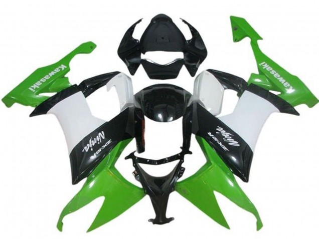 Carenado Moto Kawasaki ZX10R 2008-2010 - Verde Blanco Negro Asequibles
