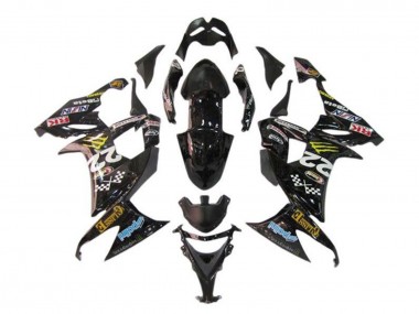 Carenados Moto Kawasaki ZX10R 2008-2010 - Negro Brillante Azul Amarillo Monstruo Asequibles