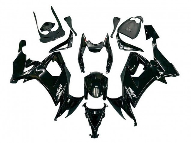 Carenados Moto Kawasaki ZX10R 2008-2010 - Negro Brillante Blanco Calcomanía Asequibles
