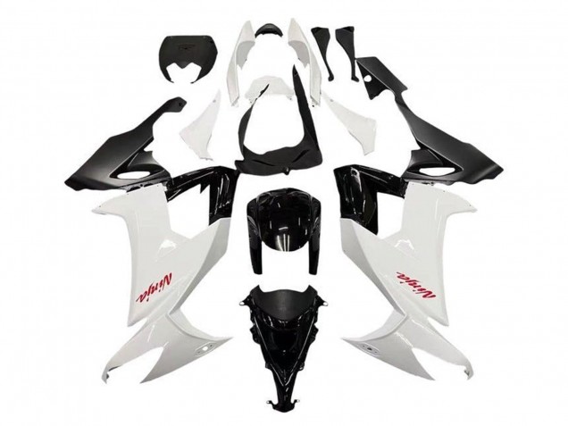 Carenados Moto Kawasaki ZX10R 2008-2010 - Blanco Negro Rojo Calcomanía Asequibles