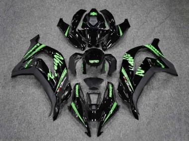 Carenados Moto Kawasaki ZX10R 2016-2020 - Negro Brillante Verde Asequibles