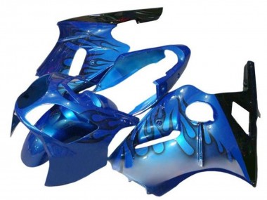Carenados Moto Kawasaki ZX12R 2000-2001 - Azul Negro Llama Asequibles