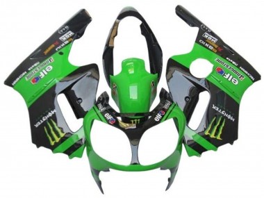 Carenados Moto Kawasaki ZX12R 2000-2001 - Verde Negro Amarillo Elf Monstruo Asequibles
