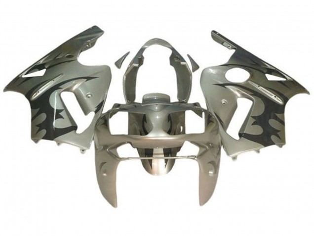 Carenados Moto Kawasaki ZX12R 2000-2001 - Plata Negro Tribal Asequibles