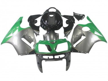 Carenados Moto Kawasaki ZX12R 2000-2001 - Plata Verde Negro Asequibles