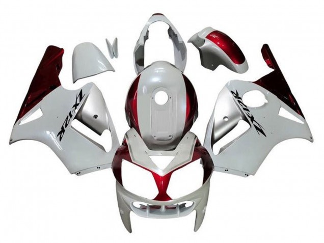 Carenados Moto Kawasaki ZX12R 2000-2001 - Blanco Plata Rojo Negro Asequibles