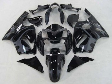 Carenados Moto Kawasaki ZX12R 2002-2006 - Negro Brillante Gris Tribal Asequibles