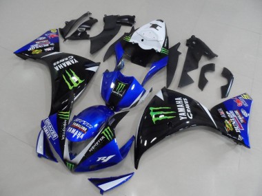Carenados Moto Yamaha YZF R1 2012-2014 - Blanco Azul Negro Brillante Verde Graves Yamalube Monstruo Asequibles