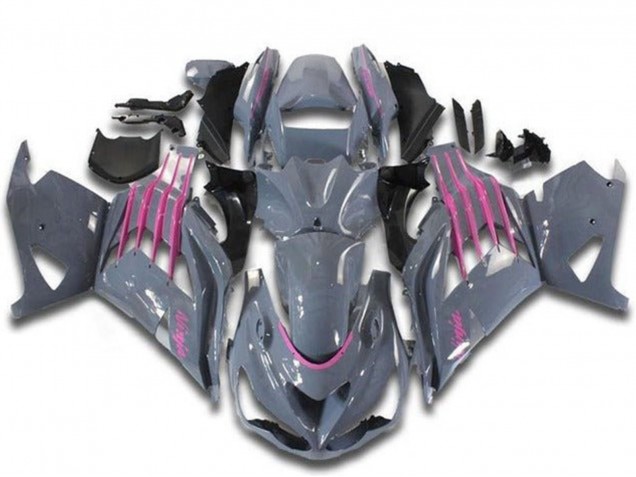 Carenados Moto Kawasaki ZX14R ZZR1400 2012-2024 - Nardo Gris Rosa Asequibles