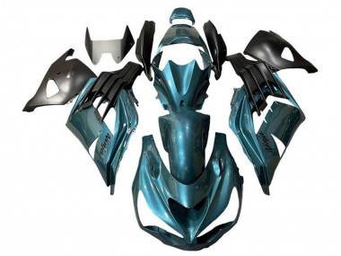 Carenados Moto Kawasaki ZX14R ZZR1400 2012-2024 - Azul Metalizado Verdoso Asequibles