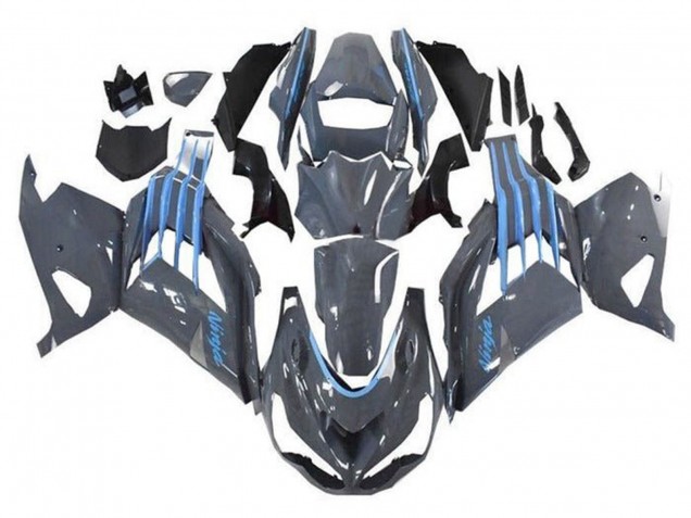Carenados Moto Kawasaki ZX14R ZZR1400 2012-2024 - Nardo Gris Azul Asequibles