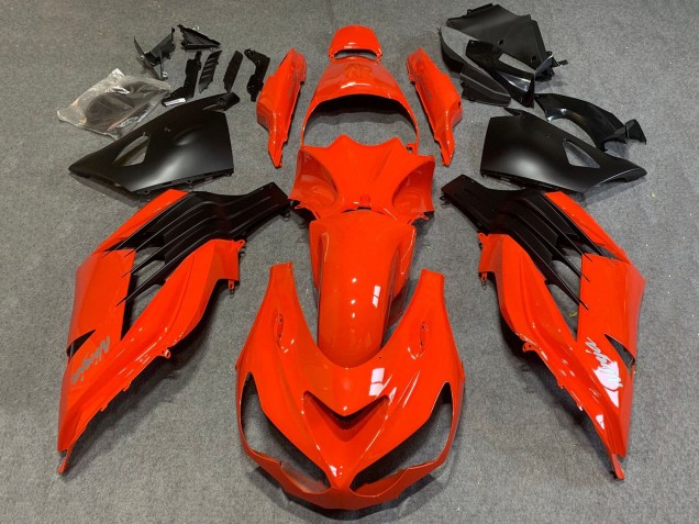 Carenados Moto Kawasaki ZX14R ZZR1400 2012-2024 - Rojo Negro Mate Asequibles