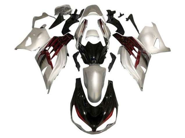 Carenados Moto Kawasaki ZX14R ZZR1400 2012-2024 - Plata Negro Brillante Rojo Asequibles