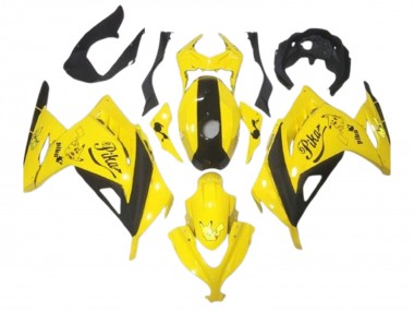 Carenados Moto Kawasaki EX300 2013-2024 - Amarillo Negro Pikachu Asequibles