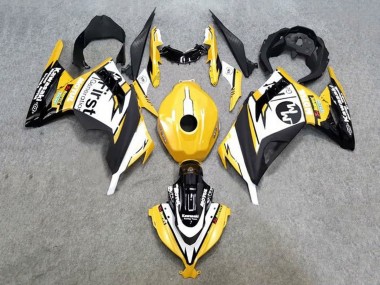 Carenados Moto Kawasaki EX300 2013-2024 - Amarillo Blanco Negro Asequibles