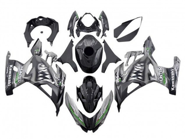 Carenados Moto Kawasaki Ninja 400 2018-2024 - Nardo Gris Negro Tiburón Asequibles