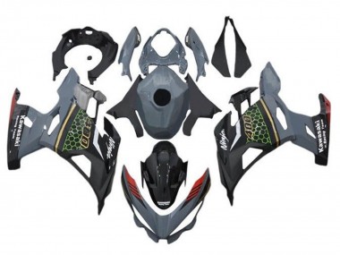 Carenados Moto Kawasaki Ninja 400 2018-2024 - Gris Negro Rojo Honeycomb Asequibles