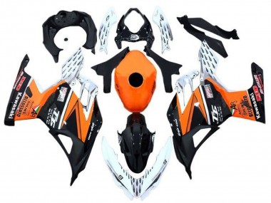 Carenados Moto Kawasaki Ninja 400 2018-2024 - Naranja Blanco Negro Asequibles