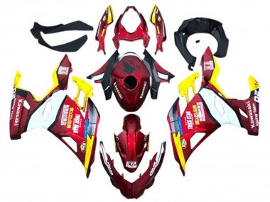 Carenados Moto Kawasaki Ninja 400 2018-2024 - Rojo Amarillo Blanco Azul EVA Racing Asequibles