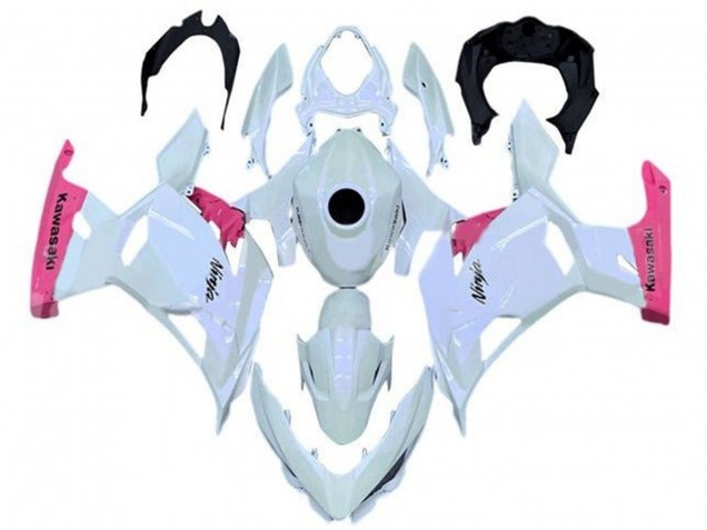Carenados Moto Kawasaki Ninja 400 2018-2024 - Blanco Perla Rosa Asequibles