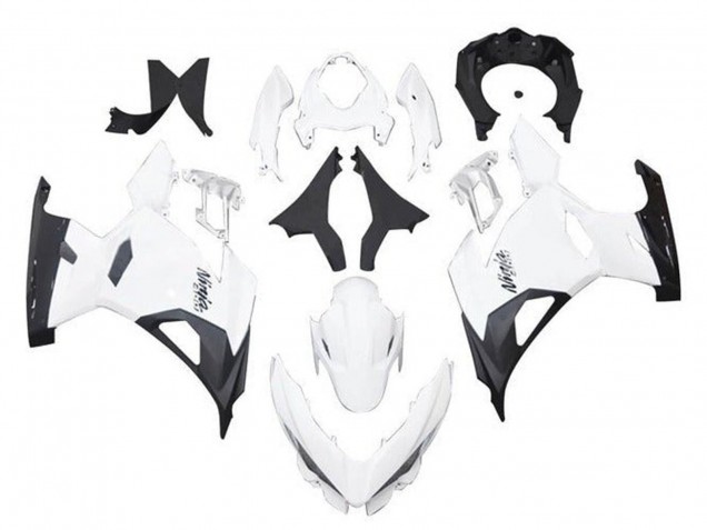 Carenados Moto Kawasaki Ninja 400 2018-2024 - Blanco Negro Asequibles