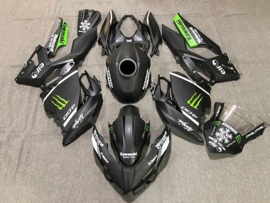 Carenados Moto Kawasaki Ninja 400 2018-2024 - Negro Mate Blanco Verde Monstruo Nieve Asequibles