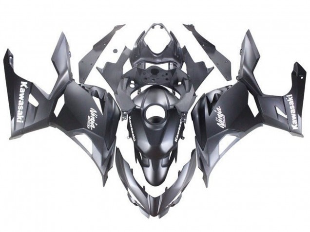 Carenados Moto Kawasaki Ninja 400 2018-2024 - Negro Mate Blanco Calcomanías Asequibles