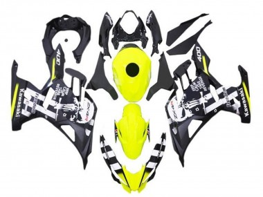 Carenados Moto Kawasaki Ninja 400 2018-2024 - Amarillo Negro Blanco Cráneo Asequibles