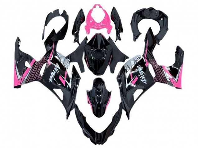 Carenado Moto Kawasaki Ninja 400 2018-2024 - Negro Brillante Rosa Blanco Asequibles