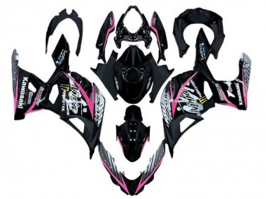 Carenados Moto Kawasaki Ninja 400 2018-2024 - Negro Brillante Rosa Blanco Asequibles