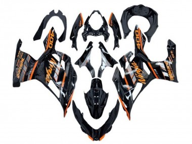 Carenados Moto Kawasaki Ninja 400 2018-2024 - Negro Brillante Naranja Gris Asequibles