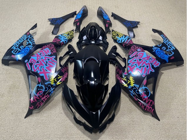 Carenados Moto Kawasaki Ninja 400 2018-2024 - Negro Azul Jinx Asequibles