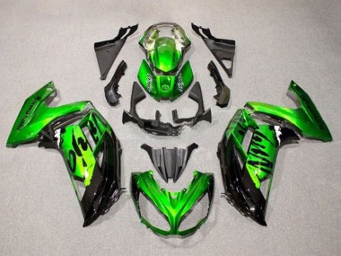 Carenados Moto Kawasaki Ninja 650 EX650 2012-2016 - Verde Negro Brillante Asequibles