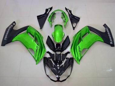 Carenados Moto Kawasaki Ninja 650 EX650 2012-2016 - Verde Negro Mate Asequibles