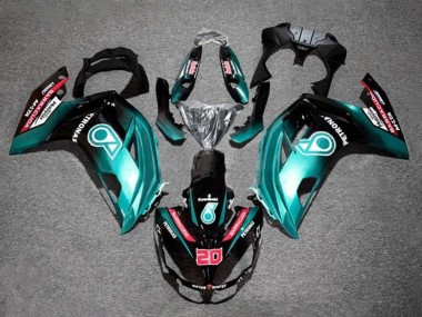 Carenados Moto Kawasaki Ninja 650 EX650 2012-2016 - Azul Negro Brillante Petronas Asequibles