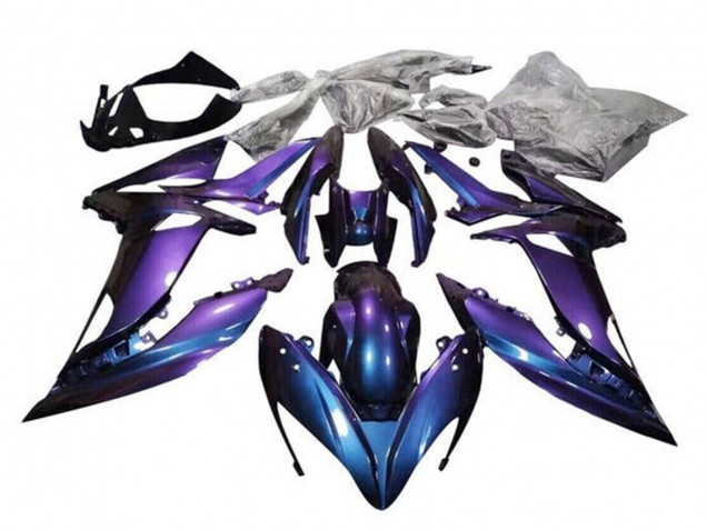 Carenados Moto Kawasaki Ninja 650 EX650 2017-2019 - Púrpura Azul Camaleón Asequibles