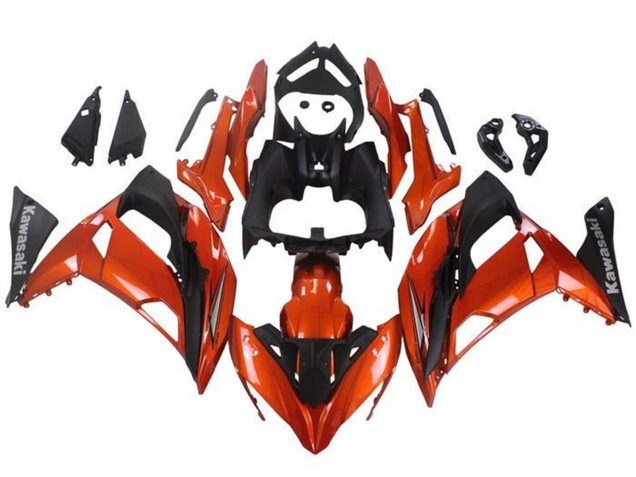 Carenados Moto Kawasaki Ninja 650 EX650 2017-2019 - Naranja Negro Mate Asequibles