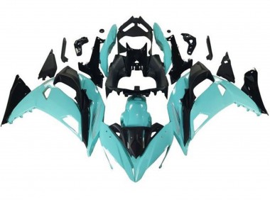 Carenados Moto Kawasaki Ninja 650 EX650 2017-2019 - Azul Claro Negro Asequibles