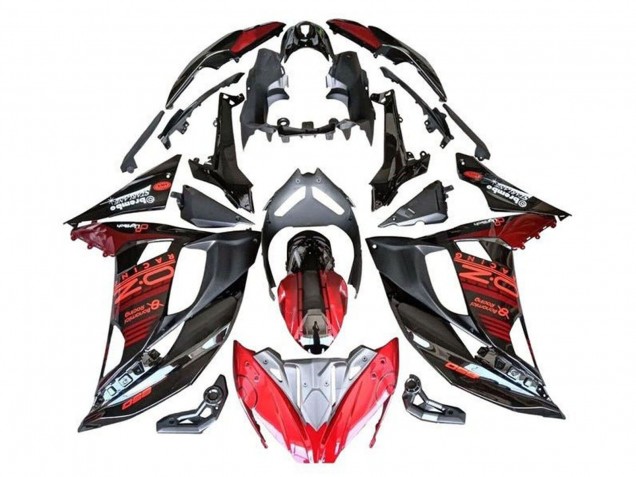Carenados Moto Kawasaki Ninja 650 EX650 2017-2019 - Rojo Negro Plata Asequibles