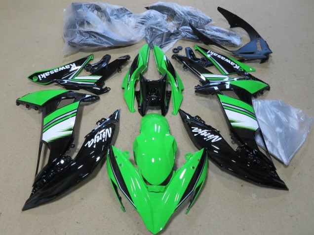 Carenados Moto Kawasaki Ninja 650 EX650 2017-2019 - Verde Blanco Negro Brillante Asequibles