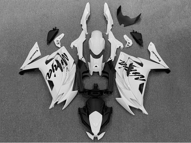 Carenados Moto Kawasaki Ninja 650 EX650 2020-2025 - Blanco Negro Asequibles