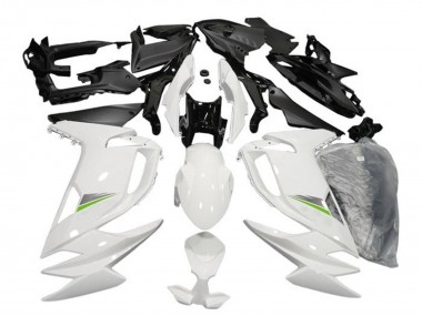 Carenados Moto Kawasaki Ninja 650 EX650 2020-2025 - Blanco Brillante Verde Asequibles
