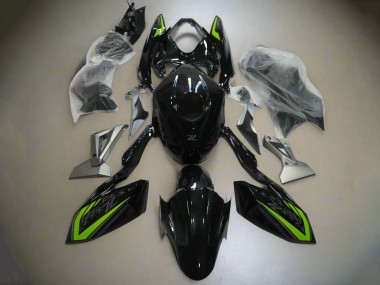 Carenados Moto Kawasaki Z400 2018-2024 - Negro Brillante Verde Plata Asequibles