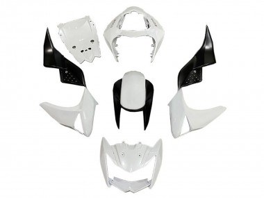 Carenados Moto Kawasaki Z1000 2007-2009 - Blanco Negro Asequibles