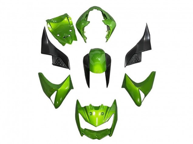 Carenados Moto Kawasaki Z1000 2007-2009 - Verde Negro Asequibles